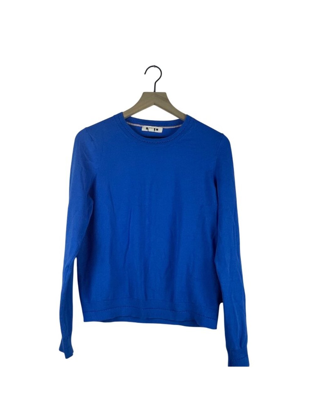 Boden Womens Blue Crewneck Long Sleeve Sweater M Cotton Blend